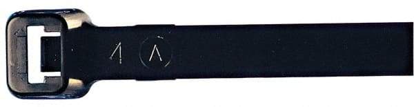 Made in USA - 48-9/16" Long Black Nylon Standard Cable Tie - 175 Lb Tensile Strength, 2.29mm Thick, 4" Max Bundle Diam - Exact Tool & Supply