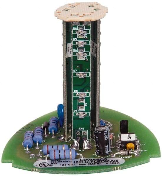 Edwards Signaling - LED Lamp, Red, Flashing, Stackable Tower Light Module - 120 VAC, 0.02 Amp, IP54, IP65 Ingress Rating, 3R, 4X NEMA Rated, Panel Mount, Pipe Mount - Exact Tool & Supply
