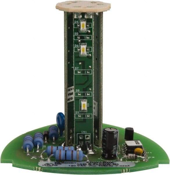 Edwards Signaling - LED Lamp, White, Flashing, Stackable Tower Light Module - 120 VAC, 0.02 Amp, IP54, IP65 Ingress Rating, 3R, 4X NEMA Rated, Panel Mount, Pipe Mount - Exact Tool & Supply