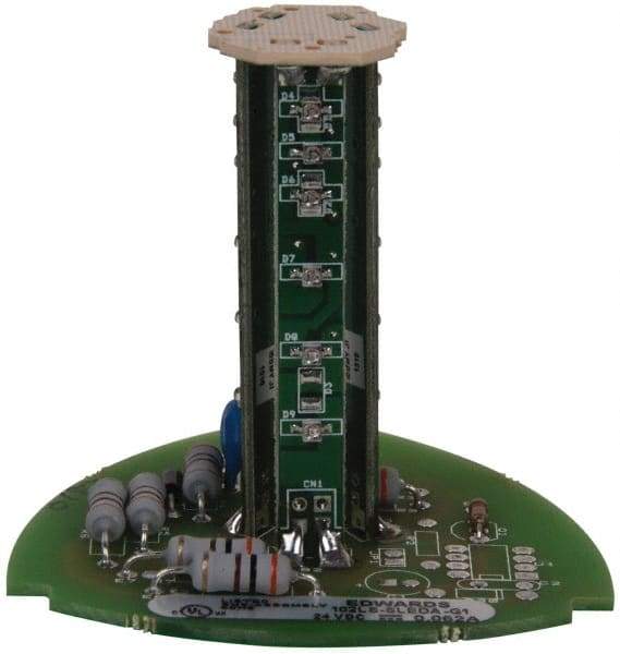 Edwards Signaling - LED Lamp, Amber, Steady, Stackable Tower Light Module - 24 VDC, 0.06 Amp, IP54, IP65 Ingress Rating, 3R, 4X NEMA Rated, Panel Mount, Pipe Mount - Exact Tool & Supply