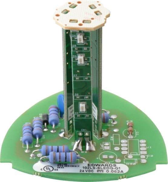 Edwards Signaling - LED Lamp, Green, Steady, Stackable Tower Light Module - 24 VDC, 0.06 Amp, IP54, IP65 Ingress Rating, 3R, 4X NEMA Rated, Panel Mount, Pipe Mount - Exact Tool & Supply