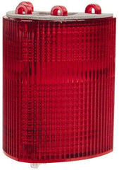 Edwards Signaling - Red, Panel and Pipe Mount, Visible Signal Replacement Lens Housing - 3R, 4X NEMA Rated, For Use with 102 Series Stacklights - Exact Tool & Supply