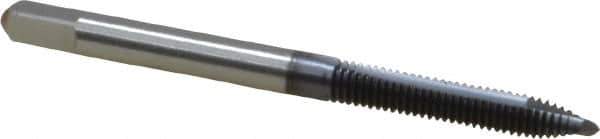 Kennametal - M4x0.70 Metric Coarse, 2 Flute, TiCN Finish, High Speed Steel Spiral Point Tap - Plug Chamfer, Right Hand Thread, 2-1/8" OAL, 3/4" Thread Length, 0.168" Shank Diam, 6H Class of Fit, Series 5351TC - Exact Tool & Supply