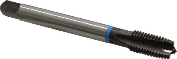Emuge - 3/8-16 UNC, 3 Flutes, Plug Chamfer, Nitride Finish, Cobalt Spiral Point STI Tap - 0.367" Shank Diam, 3B Class of Fit, Series Rekord B-VA - Exact Tool & Supply