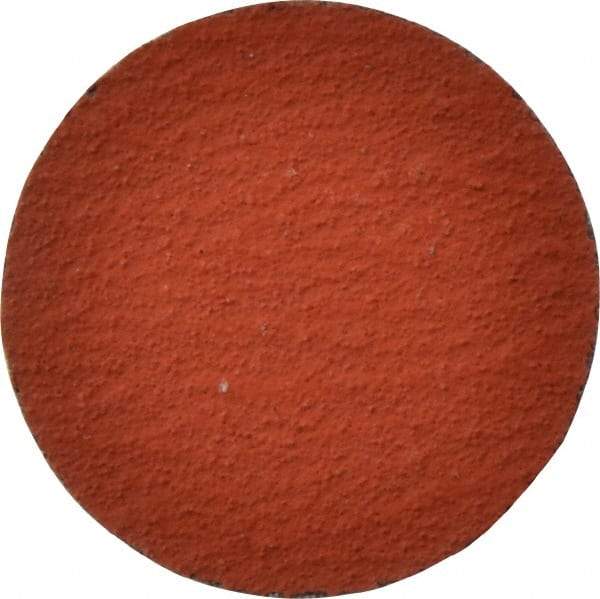 3M - 2" Disc Diam, 80 Grit, Ceramic Quick Change Disc - Type S Attaching System, Coated, Orange, Medium Grade, 25,000 RPM, 777F Series - Exact Tool & Supply