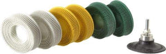 3M - 7 Piece, 3" Diam, Bristle Disc Power Brush Set - Ceramic Aluminum Oxide Abrasive - Exact Tool & Supply
