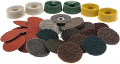 3M - 29 Piece, 2" Diam, Bristle Disc Power Brush Set - Ceramic Aluminum Oxide Abrasive - Exact Tool & Supply