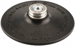 3M - 4" Diam Quick-Change Type S Disc Backing Pad - Medium Density, 12,000 RPM, Roloc TS Compatible - Exact Tool & Supply