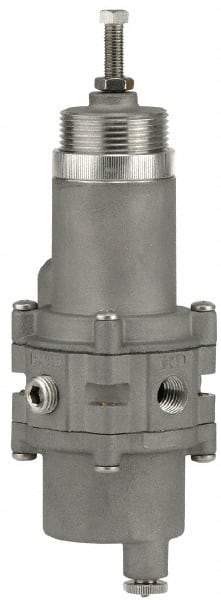 ARO/Ingersoll-Rand - 1/4" NPT Port 1 Piece Filter/Regulator FRL Unit - Stainless Steel Bowl, 20 SCFM, 250 Max psi, 8.35" High, Manual Drain - Exact Tool & Supply