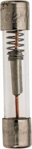 Cooper Bussmann - 32 VAC/VDC, 25 Amp, Time Delay Miniature Glass Fuse - 1-1/4" OAL, 1/4" Diam - Exact Tool & Supply