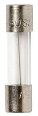 Cooper Bussmann - 250 VAC, 32 VDC, 0.125 Amp, Time Delay Miniature Glass Fuse - 20mm OAL, 10 at 125 V kA Rating, 5mm Diam - Exact Tool & Supply