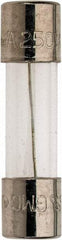 Cooper Bussmann - 250 VAC, 32 VDC, 0.3 Amp, Time Delay Miniature Glass Fuse - 20mm OAL, 10 at 125 V kA Rating, 5mm Diam - Exact Tool & Supply