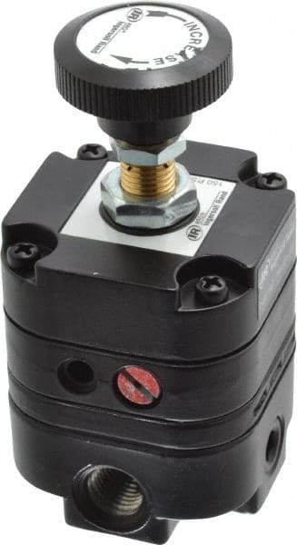 ARO/Ingersoll-Rand - 1/4 NPT Port, 14 CFM, Zinc Precision Constant Bleed Regulator - 2 to 25 psi Range, 150 Max psi Supply Pressure, 1/4" Gauge Port Thread, 2.12" Wide x 4.55" High - Exact Tool & Supply
