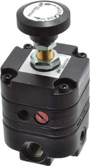 ARO/Ingersoll-Rand - 1/4 NPT Port, 14 CFM, Zinc Precision Constant Bleed Regulator - 2 to 25 psi Range, 150 Max psi Supply Pressure, 1/4" Gauge Port Thread, 2.12" Wide x 4.55" High - Exact Tool & Supply