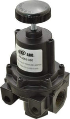 ARO/Ingersoll-Rand - 3/4 NPT Port, 200 CFM, Zinc Diaphragm Operated Regulator - 0 to 30 psi Range, 400 Max psi Supply Pressure, 1/4" Gauge Port Thread, 3.62" Wide x 7.2" High - Exact Tool & Supply