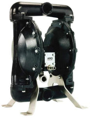 ARO/Ingersoll-Rand - 1" NPT, Metallic, Air Operated Diaphragm Pump - Santoprene Diaphragm, Aluminum Housing - Exact Tool & Supply