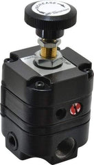 ARO/Ingersoll-Rand - 3/8 NPT Port, 14 CFM, Zinc Precision Constant Bleed Regulator - 2 to 60 psi Range, 150 Max psi Supply Pressure, 1/4" Gauge Port Thread, 2.12" Wide x 4.55" High - Exact Tool & Supply