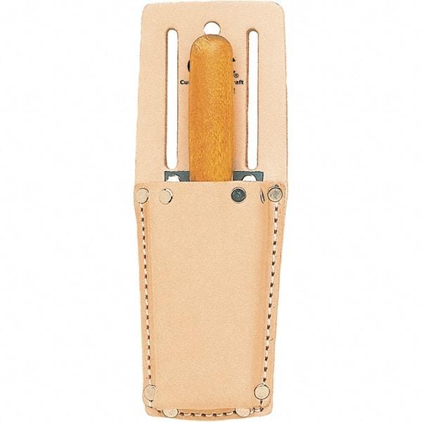 CLC - Knife Holster with 1 Pocket - Leather, Natural (Color), 2" Wide x 6" High x 1-1/4" Deep - Exact Tool & Supply