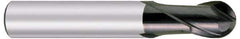 OSG - 3mm Diam, 4.5mm LOC, 2 Flute Solid Carbide Ball End Mill - TiAlN Finish, Single End, 50mm OAL, 6mm Shank Diam, Spiral Flute - Exact Tool & Supply