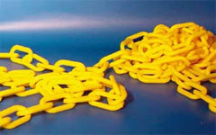 NMC - 100' Long x 1-1/2" Wide Plastic Chain - White - Exact Tool & Supply