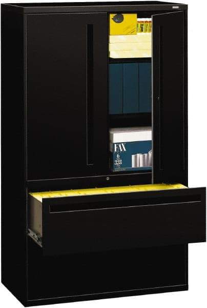 Hon - File & Cabinet Combinations Type: File/Cabinet Combo Color: Black - Exact Tool & Supply