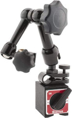 Starrett - 70 Lb Magnetic Force, Fine Adjustment Indicator Positioner & Holder with Base - Articulated Arm, Rectangular Base, 1" Base Height, 1-3/16" Base Length, 1-7/16" Base Width - Exact Tool & Supply