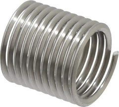 Recoil - 7/16-20 UNF, 0.656" OAL, Free Running Helical Insert - 10-5/8 Free Coils, Tanged, Stainless Steel, 1-1/2D Insert Length - Exact Tool & Supply