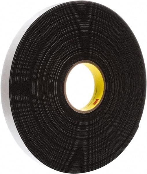 3M - 108' Long x 1" Wide, High Density Foam Tape Weatherstripping - 1/16" Door Thickness, Vinyl - Exact Tool & Supply