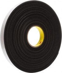 3M - 108' Long x 1" Wide, High Density Foam Tape Weatherstripping - 1/16" Door Thickness, Vinyl - Exact Tool & Supply