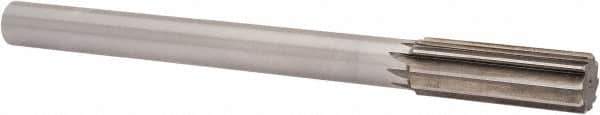Interstate - 0.879" High Speed Steel 6 Flute Chucking Reamer - Straight Flute, 3/4" Straight Shank, 2-5/8" Flute Length, 10" OAL - Exact Tool & Supply