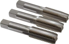 Interstate - M24x3.00 Metric Coarse, 4 Flute, Bottoming, Plug & Taper, Bright Finish, High Speed Steel Tap Set - Right Hand Cut, 4-29/32" OAL, 2-7/32" Thread Length - Exact Tool & Supply