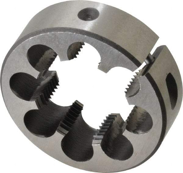 Interstate - 1-1/8 - 16 UNS Thread, 2" Outside Diam High Speed Steel Round Die - Right Hand Thread, Adjustable - Exact Tool & Supply