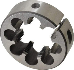 Interstate - 1-1/8 - 16 UNS Thread, 2" Outside Diam High Speed Steel Round Die - Right Hand Thread, Adjustable - Exact Tool & Supply