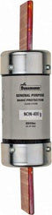 Cooper Bussmann - 125 VDC, 250 VAC, 400 Amp, Fast-Acting General Purpose Fuse - Bolt-on Mount, 8-5/8" OAL, 10 (RMS Symmetrical) kA Rating, 2-1/16" Diam - Exact Tool & Supply