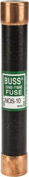Cooper Bussmann - 600 VAC, 10 Amp, Fast-Acting General Purpose Fuse - Fuse Holder Mount, 127mm OAL, 50 at AC/DC kA Rating, 13/16" Diam - Exact Tool & Supply