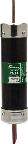 Cooper Bussmann - 600 VAC, 125 Amp, Fast-Acting General Purpose Fuse - Bolt-on Mount, 9-5/8" OAL, 10 (RMS Symmetrical) kA Rating, 1-13/16" Diam - Exact Tool & Supply