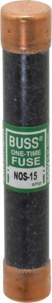 Cooper Bussmann - 600 VAC, 15 Amp, Fast-Acting General Purpose Fuse - Fuse Holder Mount, 127mm OAL, 50 at AC/DC kA Rating, 13/16" Diam - Exact Tool & Supply