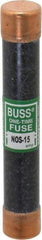 Cooper Bussmann - 600 VAC, 15 Amp, Fast-Acting General Purpose Fuse - Fuse Holder Mount, 127mm OAL, 50 at AC/DC kA Rating, 13/16" Diam - Exact Tool & Supply