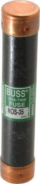 Cooper Bussmann - 600 VAC, 35 Amp, Fast-Acting General Purpose Fuse - Fuse Holder Mount, 5-1/2" OAL, 50 at AC/DC kA Rating, 1-1/16" Diam - Exact Tool & Supply