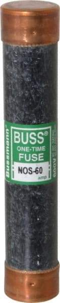 Cooper Bussmann - 600 VAC, 60 Amp, Fast-Acting General Purpose Fuse - Fuse Holder Mount, 5-1/2" OAL, 50 at AC/DC kA Rating, 1-1/16" Diam - Exact Tool & Supply