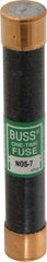 Cooper Bussmann - 600 VAC, 7 Amp, Fast-Acting General Purpose Fuse - Fuse Holder Mount, 127mm OAL, 50 at AC/DC kA Rating, 13/16" Diam - Exact Tool & Supply