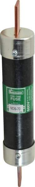 Cooper Bussmann - 600 VAC, 70 Amp, Fast-Acting General Purpose Fuse - Bolt-on Mount, 7-7/8" OAL, 10 (RMS Symmetrical) kA Rating, 1-5/16" Diam - Exact Tool & Supply
