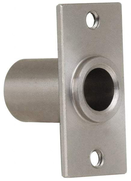 Gibraltar - 5/16" Pin Diam, #6-32 Mounting Hole, Rectangle Flange, Stainless Steel Quick Release Pin Receptacle - 1" Between Mount Hole Center, 0.783" Depth, 15/32" Diam, Grade 303 - Exact Tool & Supply