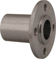 Gibraltar - 1/2" Pin Diam, #10-32 Mounting Hole, Round Flange, Stainless Steel Quick Release Pin Receptacle - 1-1/8" Between Mount Hole Center, 1.195" Depth, 3/4" Diam, Grade 303 - Exact Tool & Supply