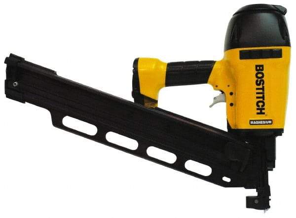 Stanley Bostitch - 1-1/2 to 2-1/2" Metal Connector Nail Length, 2 to 3-1/2" Plastic Framing Nail Length, 0.113 to 0.162" Plastic Framing Nail Diam, 0.131 to 0.162" Metal Connector Nail Diam, Framing Air Nailer - 80 to 120 psi - Exact Tool & Supply