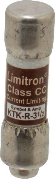 Cooper Bussmann - 600 VAC, 3.5 Amp, Fast-Acting General Purpose Fuse - Fuse Holder Mount, 1-1/2" OAL, 200 at AC (RMS) kA Rating, 13/32" Diam - Exact Tool & Supply