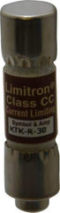 Cooper Bussmann - 600 VAC, 30 Amp, Fast-Acting General Purpose Fuse - Fuse Holder Mount, 1-1/2" OAL, 200 at AC (RMS) kA Rating, 13/32" Diam - Exact Tool & Supply