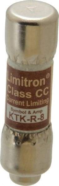 Cooper Bussmann - 600 VAC, 8 Amp, Fast-Acting General Purpose Fuse - Fuse Holder Mount, 1-1/2" OAL, 200 at AC (RMS) kA Rating, 13/32" Diam - Exact Tool & Supply