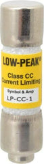 Cooper Bussmann - 300 VDC, 600 VAC, 1 Amp, Time Delay General Purpose Fuse - Fuse Holder Mount, 1-1/2" OAL, 20 at DC, 200 at AC (RMS) kA Rating, 13/32" Diam - Exact Tool & Supply