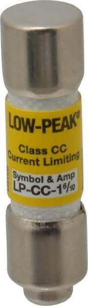 Cooper Bussmann - 300 VDC, 600 VAC, 1.6 Amp, Time Delay General Purpose Fuse - Fuse Holder Mount, 1-1/2" OAL, 20 at DC, 200 at AC (RMS) kA Rating, 13/32" Diam - Exact Tool & Supply